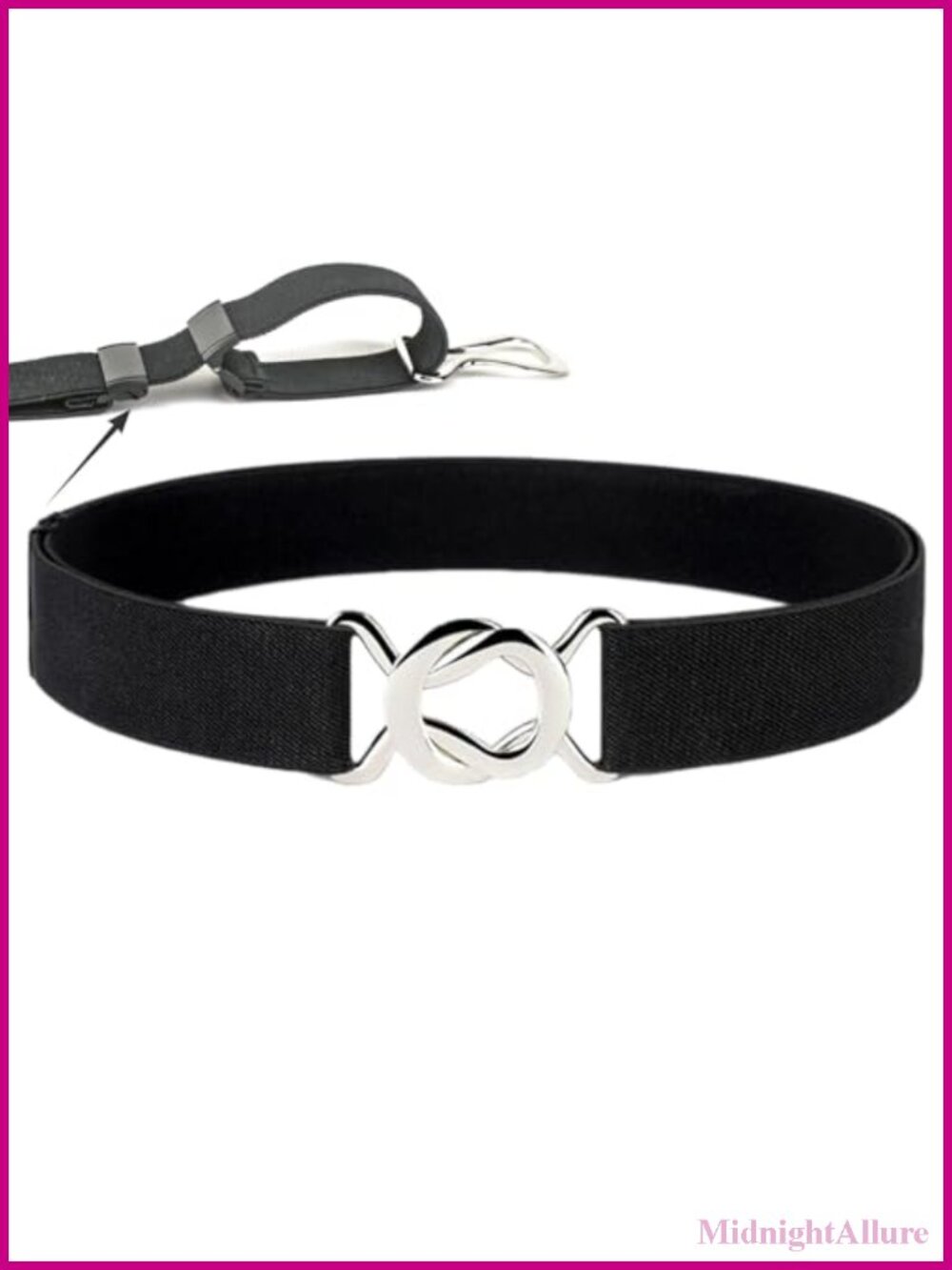 Skinny Elastic Belt Adjustable Waist Belt for Dresses Jeans